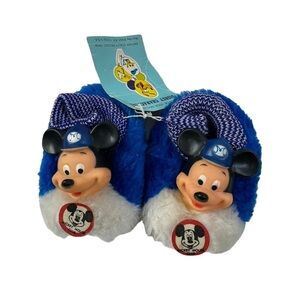 Vintage RARE 1960’s Mickey Mouse Club Slippers size 4 NWT